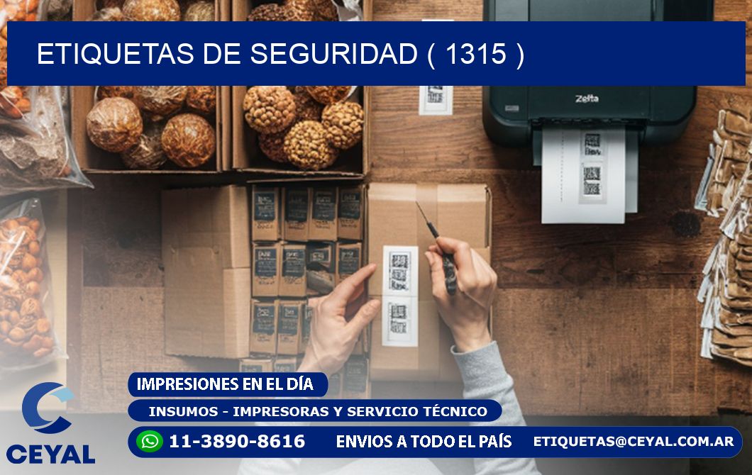 ETIQUETAS DE SEGURIDAD ( 1315 )