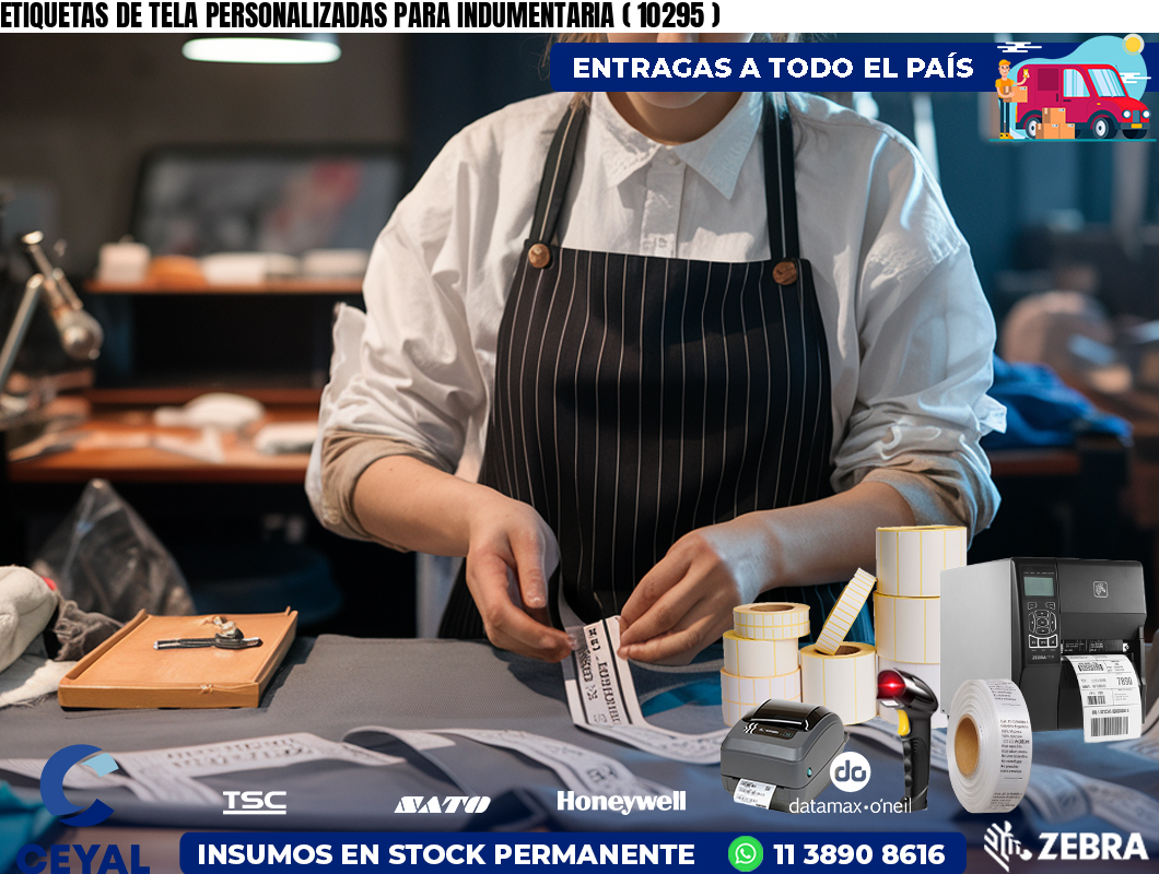 ETIQUETAS DE TELA PERSONALIZADAS PARA INDUMENTARIA ( 10295 )