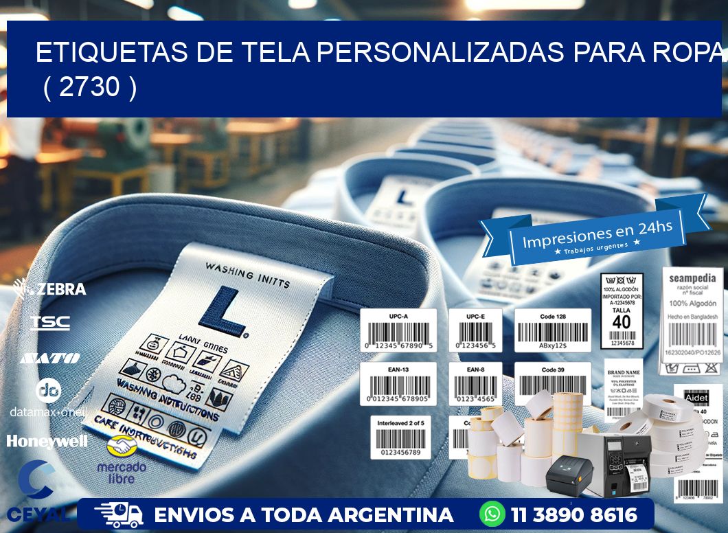 ETIQUETAS DE TELA PERSONALIZADAS PARA ROPA ( 2730 )