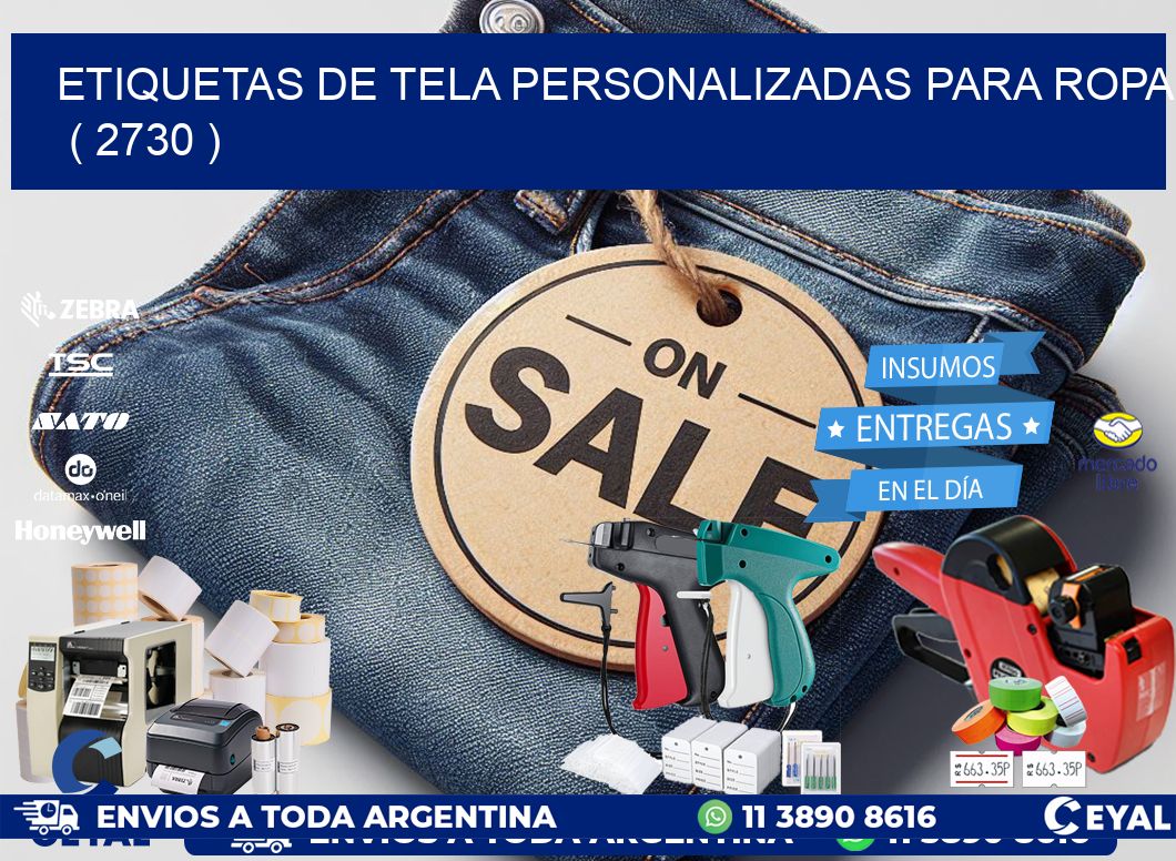 ETIQUETAS DE TELA PERSONALIZADAS PARA ROPA ( 2730 )