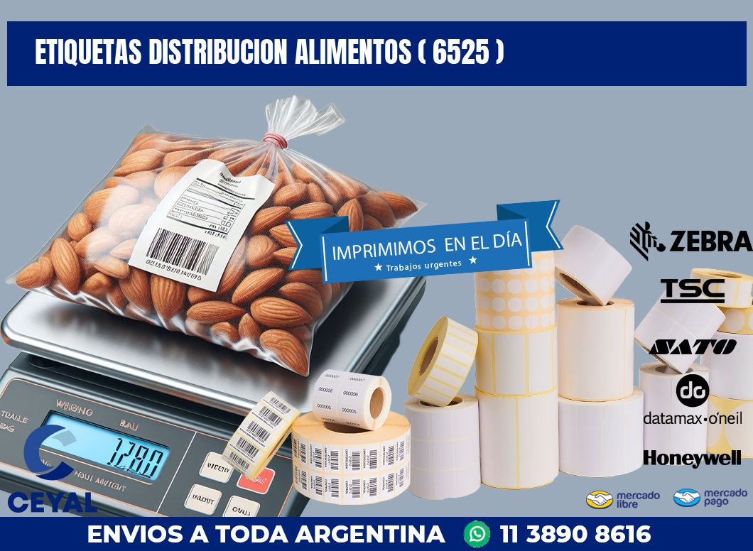 ETIQUETAS DISTRIBUCION ALIMENTOS ( 6525 )
