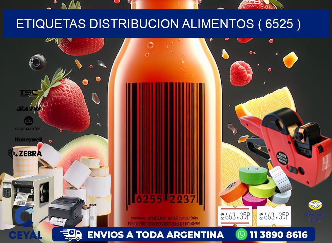 ETIQUETAS DISTRIBUCION ALIMENTOS ( 6525 )
