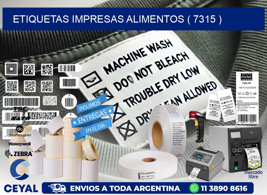ETIQUETAS IMPRESAS ALIMENTOS ( 7315 )