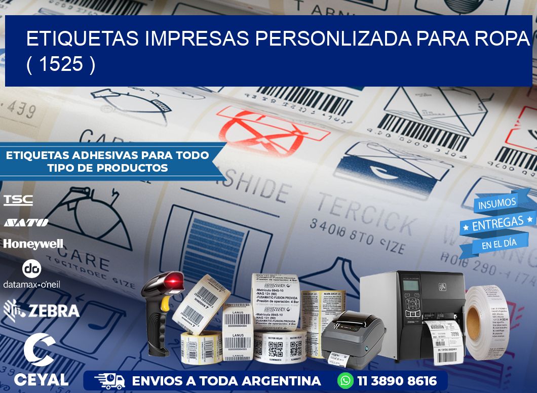 ETIQUETAS IMPRESAS PERSONLIZADA PARA ROPA   ( 1525 )