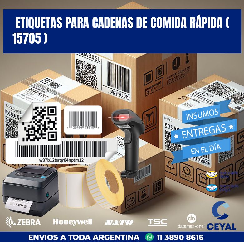 ETIQUETAS PARA CADENAS DE COMIDA RÁPIDA ( 15705 )