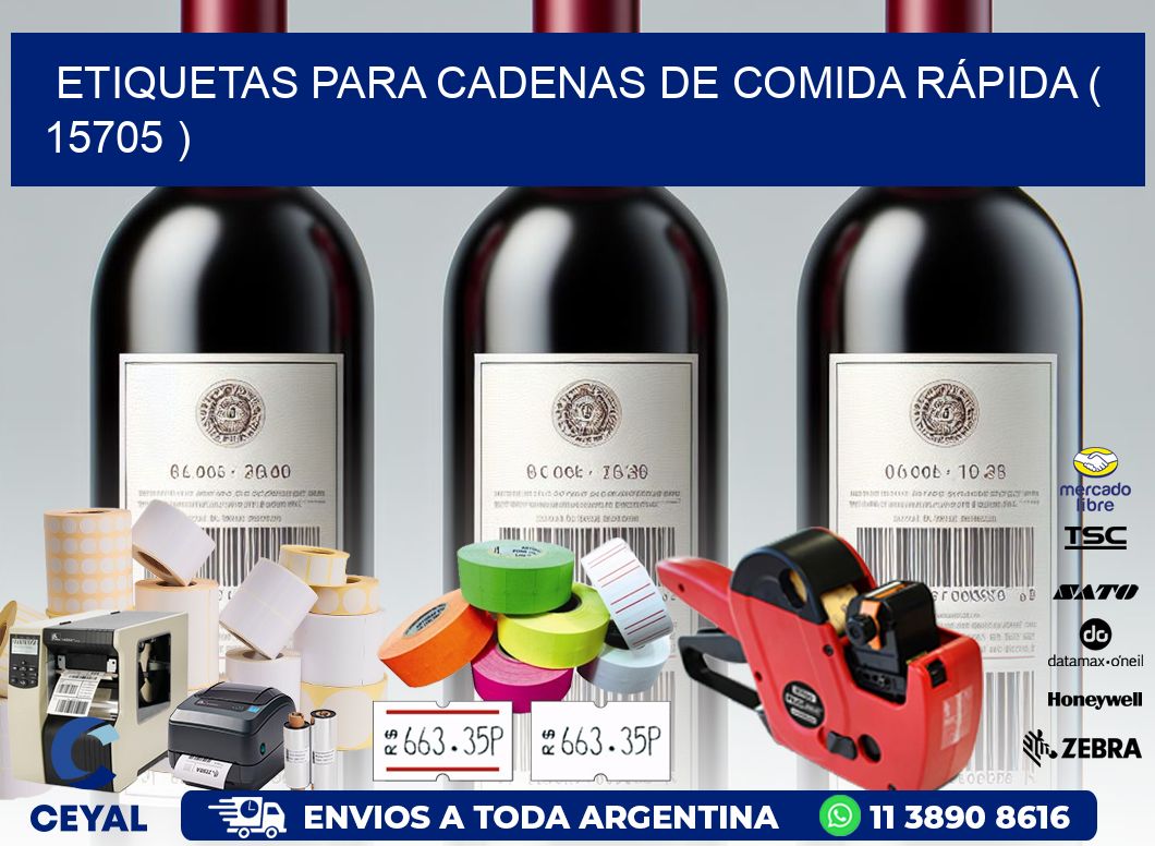 ETIQUETAS PARA CADENAS DE COMIDA RÁPIDA ( 15705 )