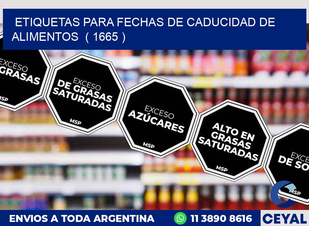 ETIQUETAS PARA FECHAS DE CADUCIDAD DE ALIMENTOS  ( 1665 )