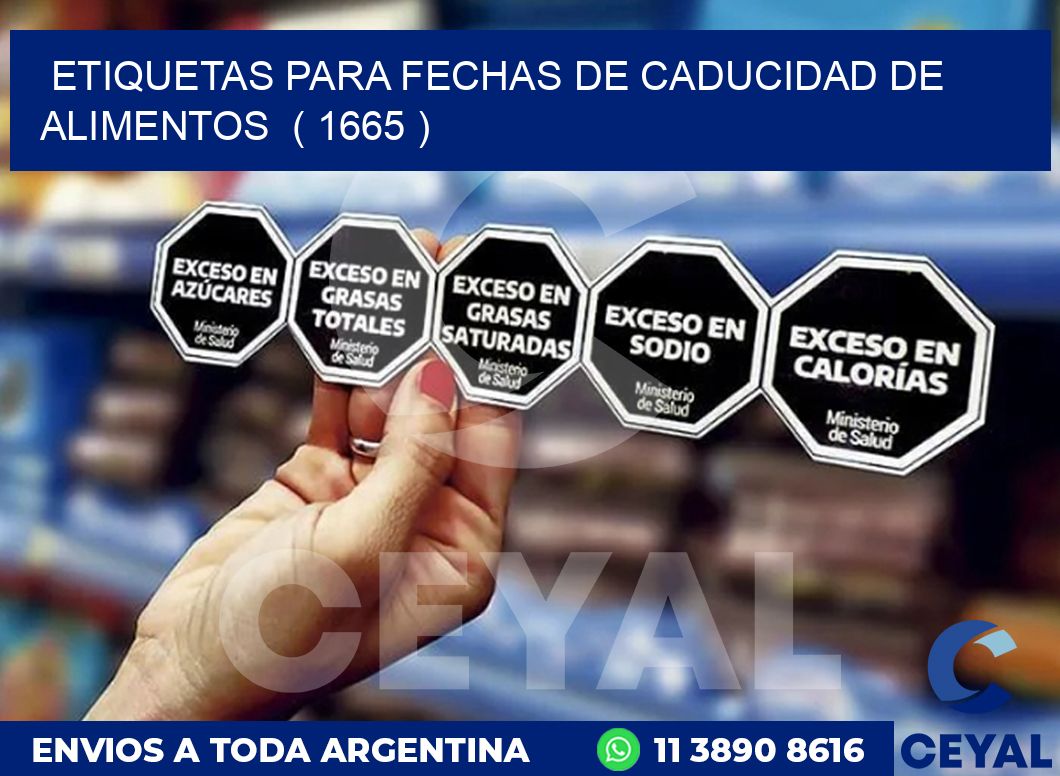 ETIQUETAS PARA FECHAS DE CADUCIDAD DE ALIMENTOS  ( 1665 )