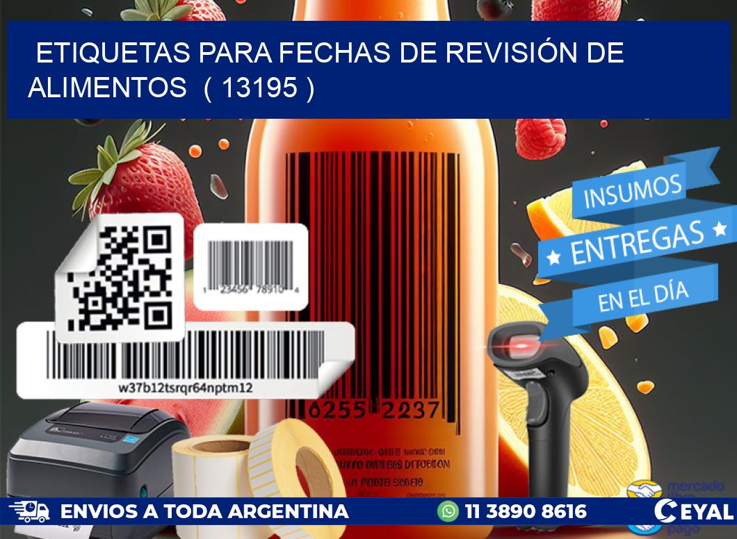 ETIQUETAS PARA FECHAS DE REVISIÓN DE ALIMENTOS ( 13195 )