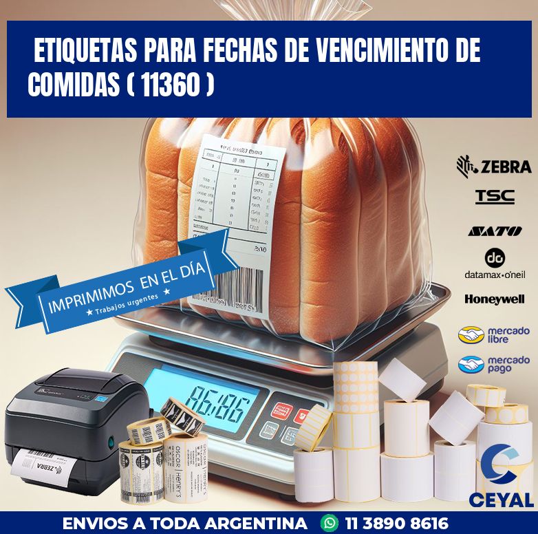 ETIQUETAS PARA FECHAS DE VENCIMIENTO DE COMIDAS ( 11360 )