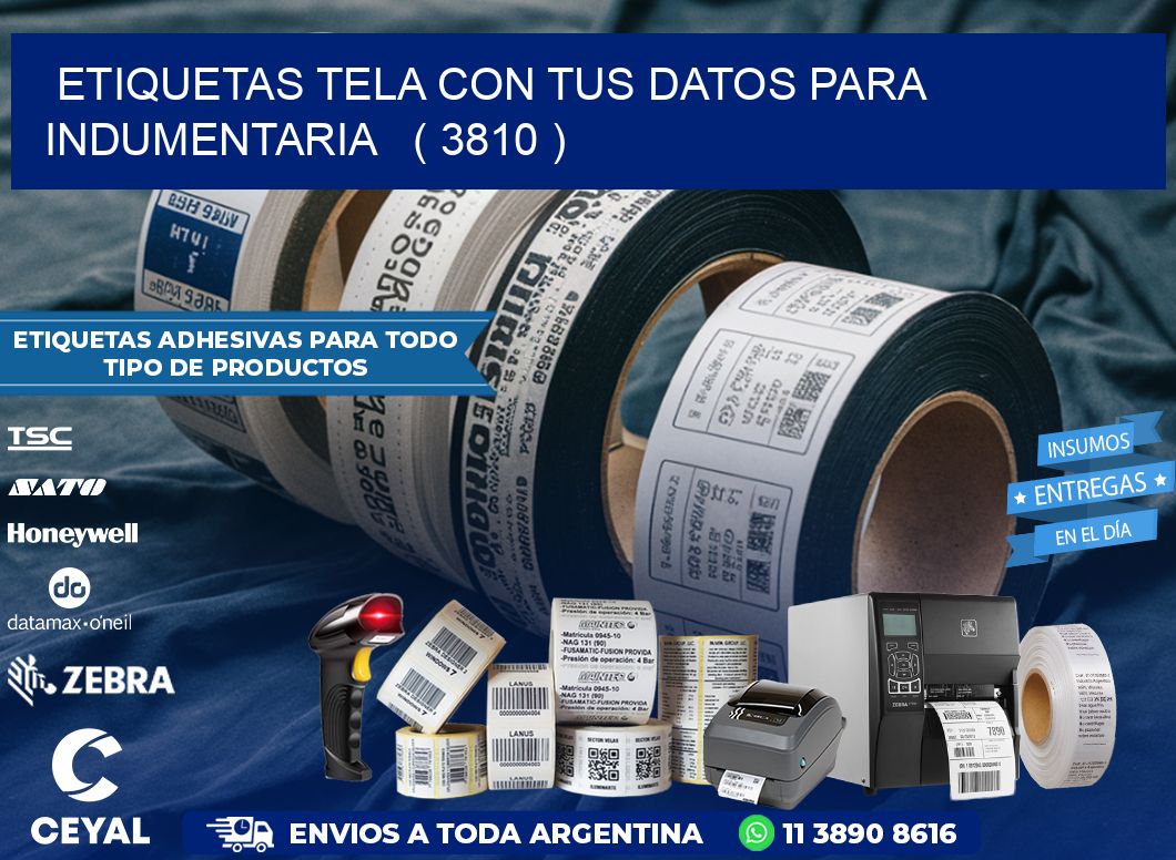 ETIQUETAS TELA CON TUS DATOS PARA INDUMENTARIA   ( 3810 )