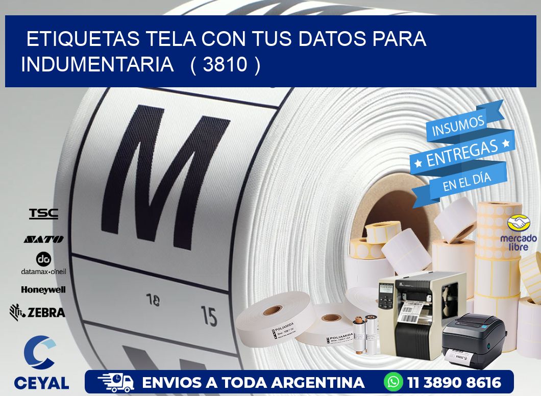 ETIQUETAS TELA CON TUS DATOS PARA INDUMENTARIA   ( 3810 )