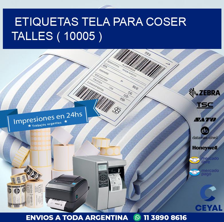ETIQUETAS TELA PARA COSER TALLES ( 10005 )