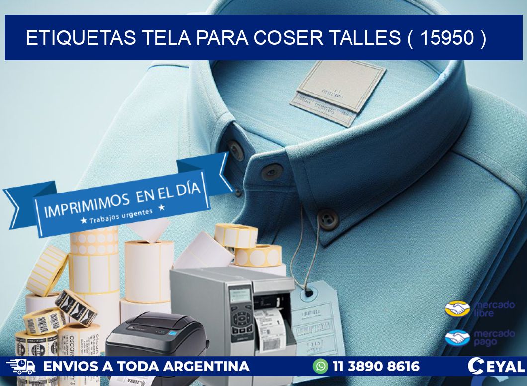 ETIQUETAS TELA PARA COSER TALLES ( 15950 )