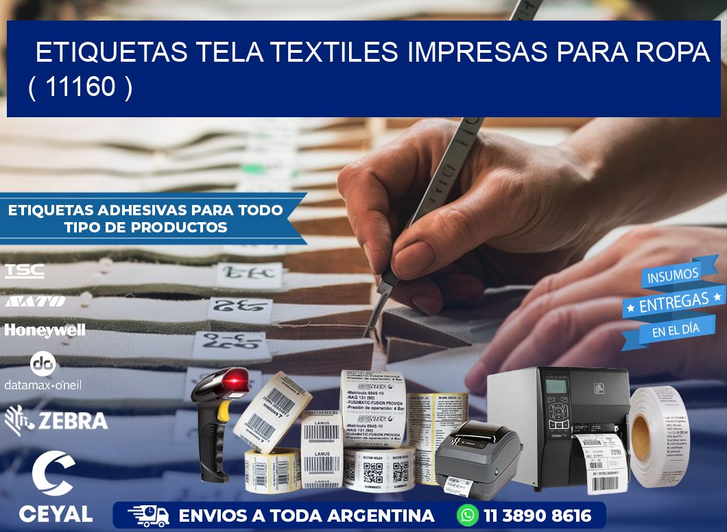 ETIQUETAS TELA TEXTILES IMPRESAS PARA ROPA   ( 11160 )
