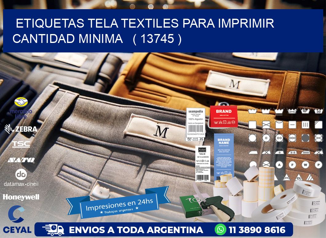 ETIQUETAS TELA TEXTILES PARA IMPRIMIR CANTIDAD MINIMA   ( 13745 )