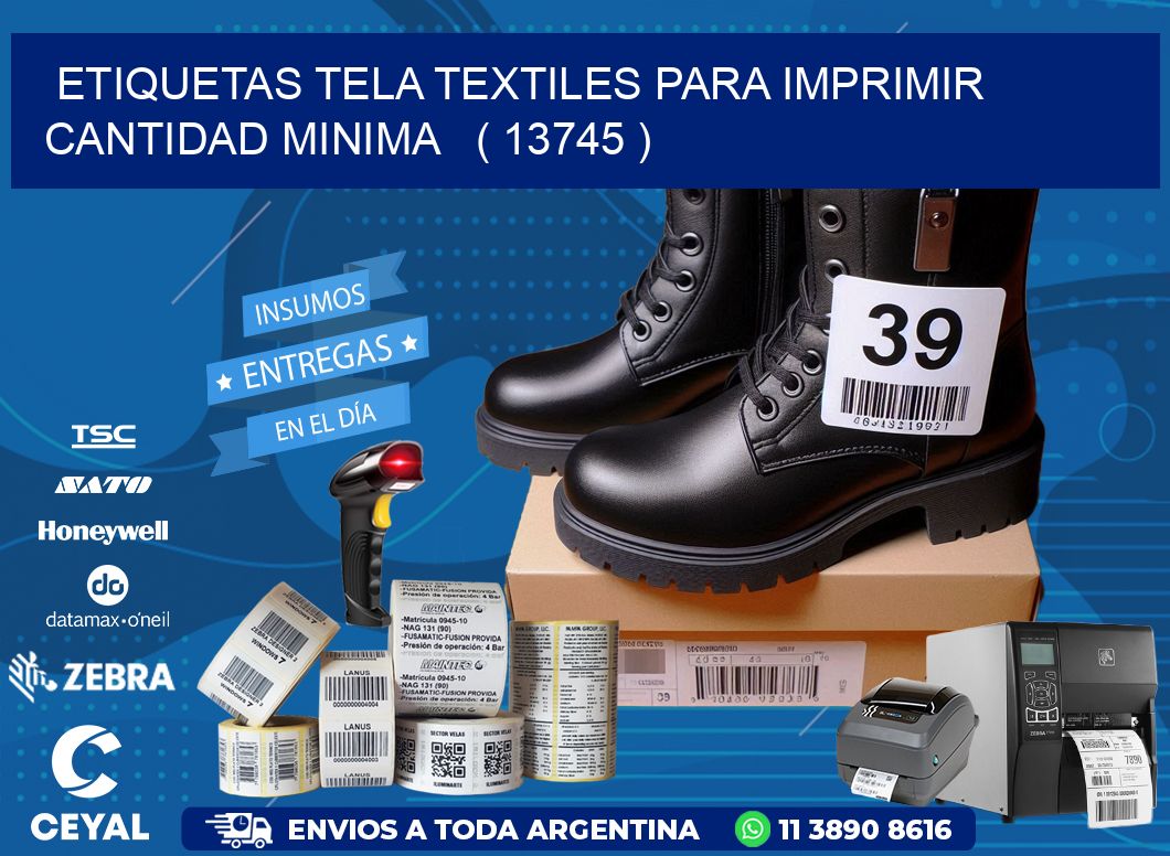 ETIQUETAS TELA TEXTILES PARA IMPRIMIR CANTIDAD MINIMA   ( 13745 )