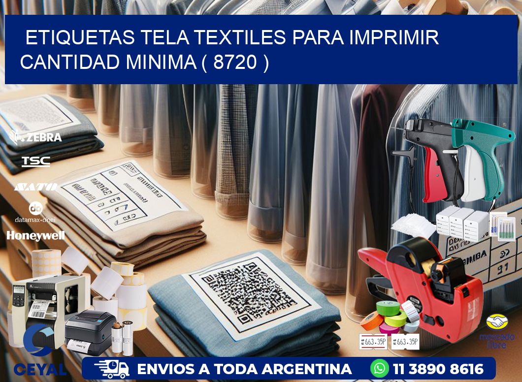 ETIQUETAS TELA TEXTILES PARA IMPRIMIR CANTIDAD MINIMA ( 8720 )