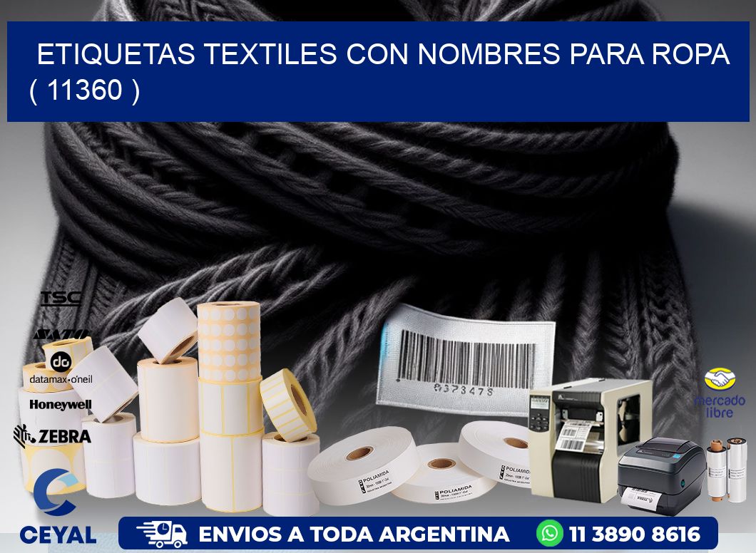 ETIQUETAS TEXTILES CON NOMBRES PARA ROPA   ( 11360 )