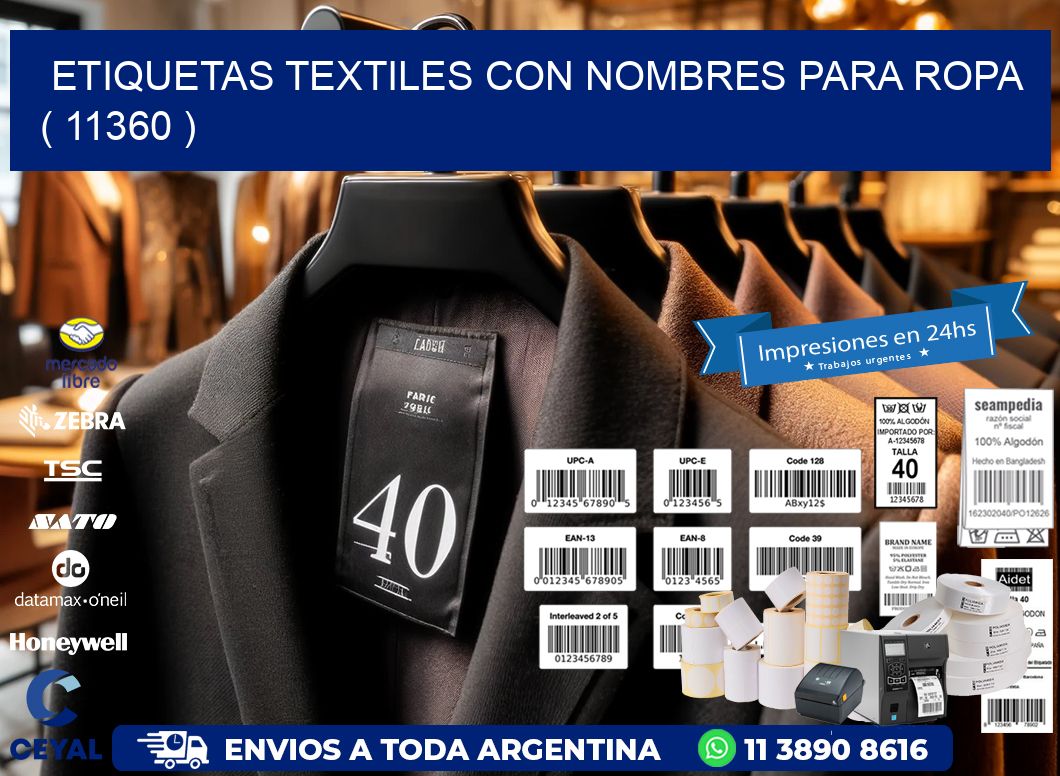 ETIQUETAS TEXTILES CON NOMBRES PARA ROPA   ( 11360 )