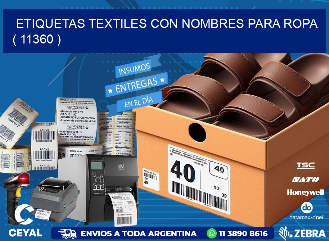 ETIQUETAS TEXTILES CON NOMBRES PARA ROPA   ( 11360 )