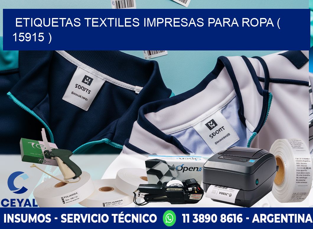 ETIQUETAS TEXTILES IMPRESAS PARA ROPA ( 15915 )