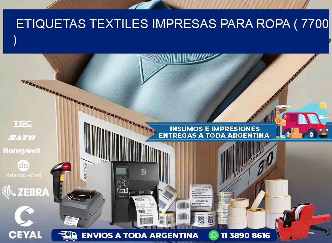 ETIQUETAS TEXTILES IMPRESAS PARA ROPA ( 7700 )