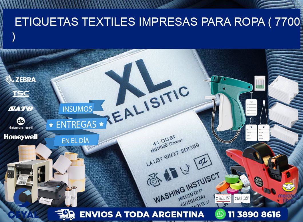 ETIQUETAS TEXTILES IMPRESAS PARA ROPA ( 7700 )