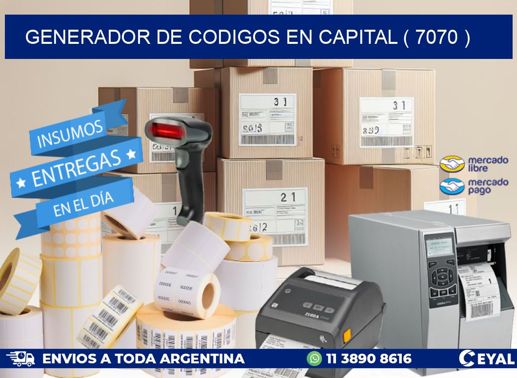 GENERADOR DE CODIGOS EN CAPITAL ( 7070 )