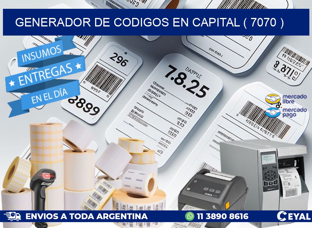 GENERADOR DE CODIGOS EN CAPITAL ( 7070 )