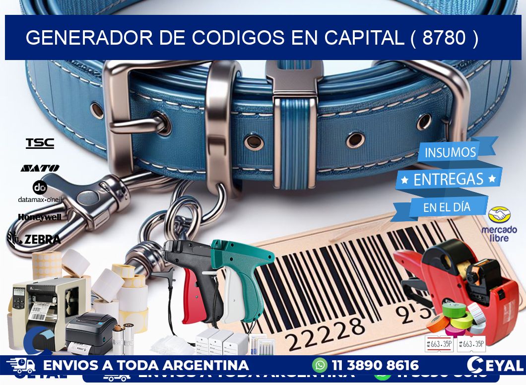 GENERADOR DE CODIGOS EN CAPITAL ( 8780 )