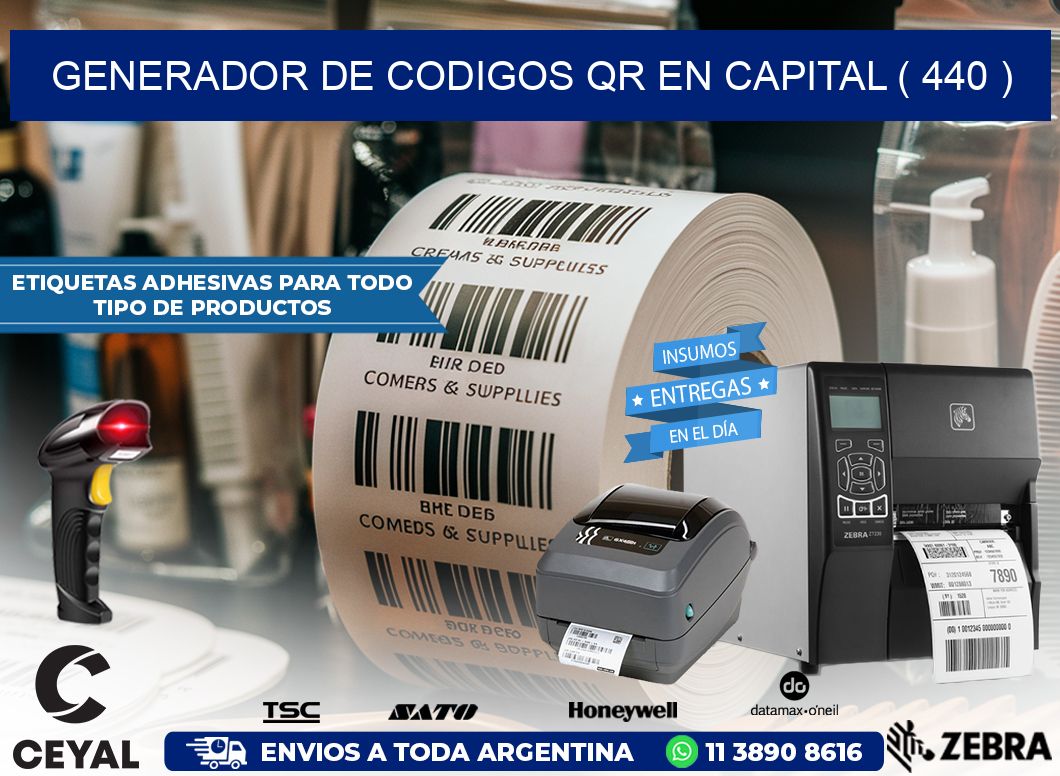 GENERADOR DE CODIGOS QR EN CAPITAL ( 440 )