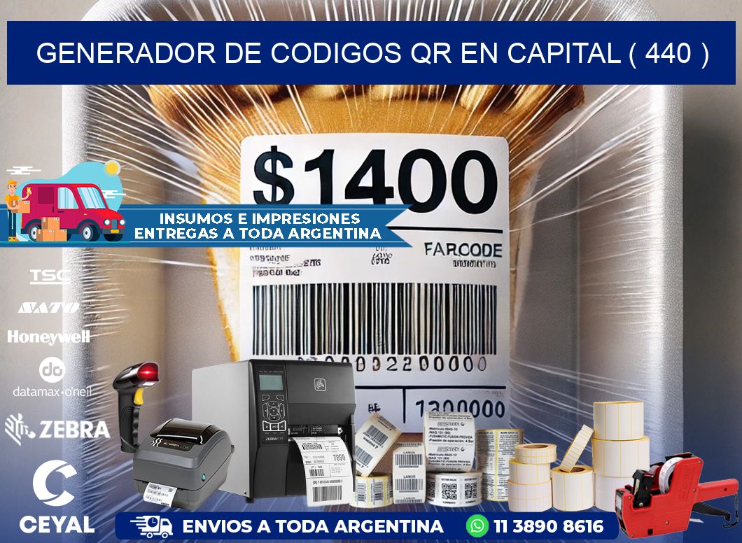 GENERADOR DE CODIGOS QR EN CAPITAL ( 440 )