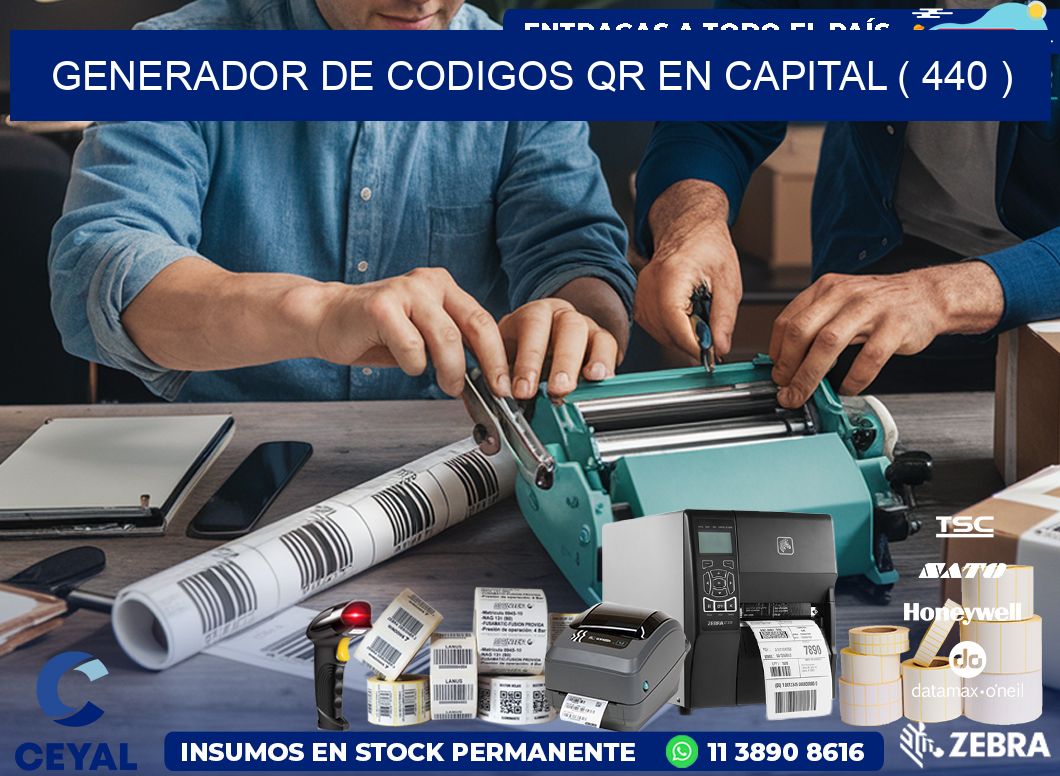 GENERADOR DE CODIGOS QR EN CAPITAL ( 440 )