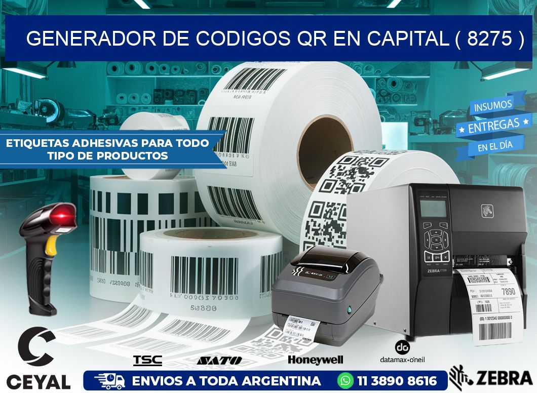 GENERADOR DE CODIGOS QR EN CAPITAL ( 8275 )