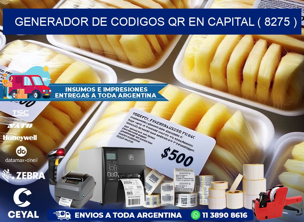 GENERADOR DE CODIGOS QR EN CAPITAL ( 8275 )