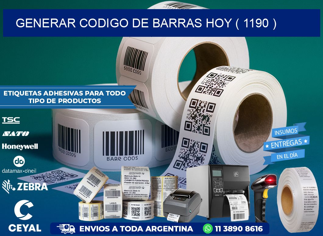GENERAR CODIGO DE BARRAS HOY ( 1190 )