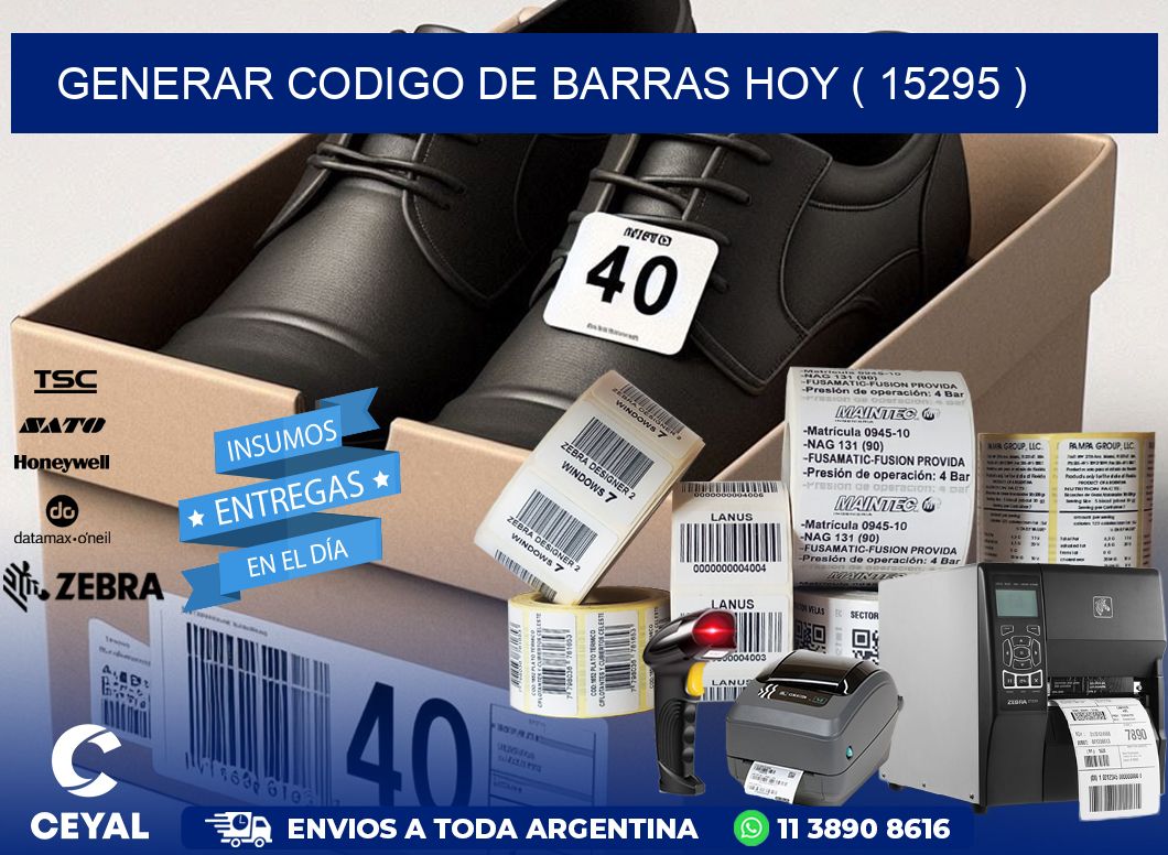 GENERAR CODIGO DE BARRAS HOY ( 15295 )