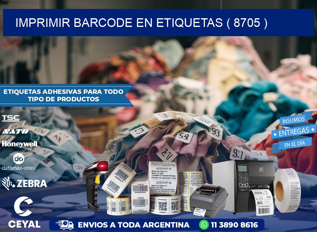 IMPRIMIR BARCODE EN ETIQUETAS ( 8705 )