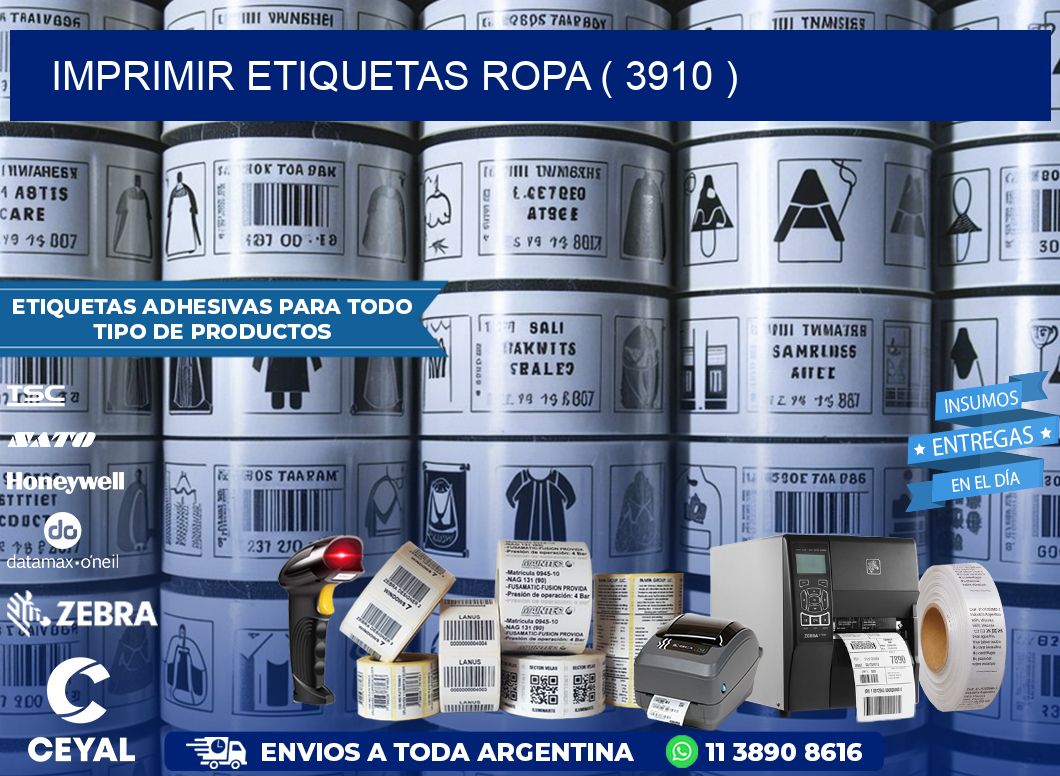 IMPRIMIR ETIQUETAS ROPA ( 3910 )