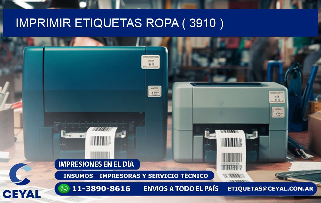 IMPRIMIR ETIQUETAS ROPA ( 3910 )