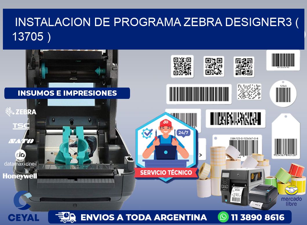INSTALACION DE PROGRAMA ZEBRA DESIGNER3 ( 13705 )