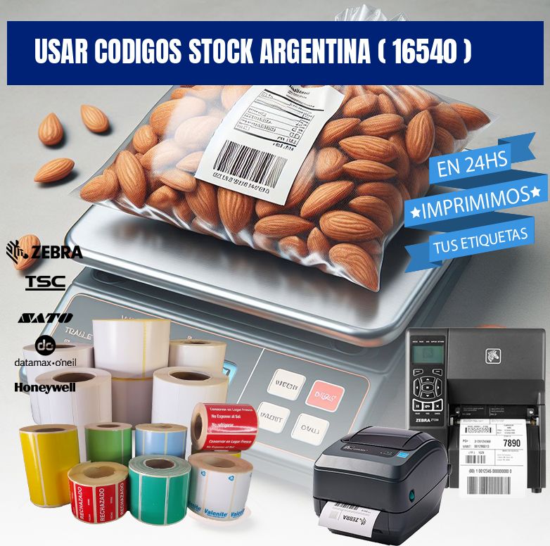 USAR CODIGOS STOCK ARGENTINA ( 16540 )