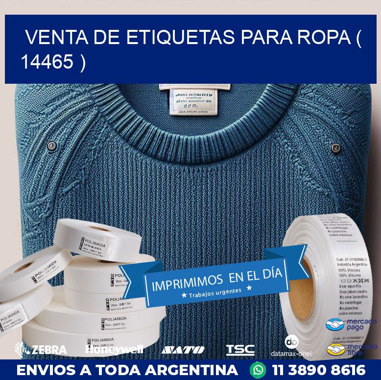 VENTA DE ETIQUETAS PARA ROPA ( 14465 )