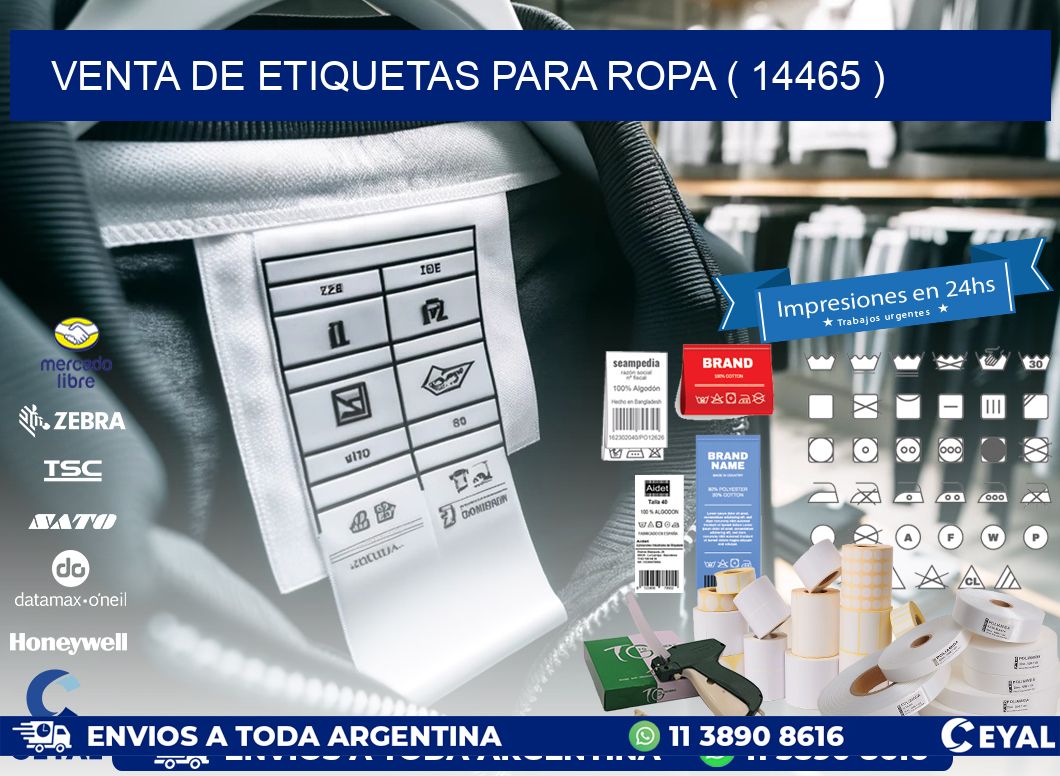 VENTA DE ETIQUETAS PARA ROPA ( 14465 )