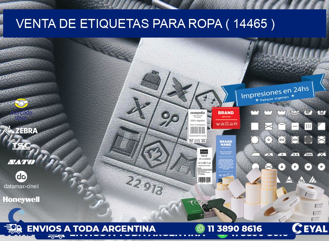 VENTA DE ETIQUETAS PARA ROPA ( 14465 )