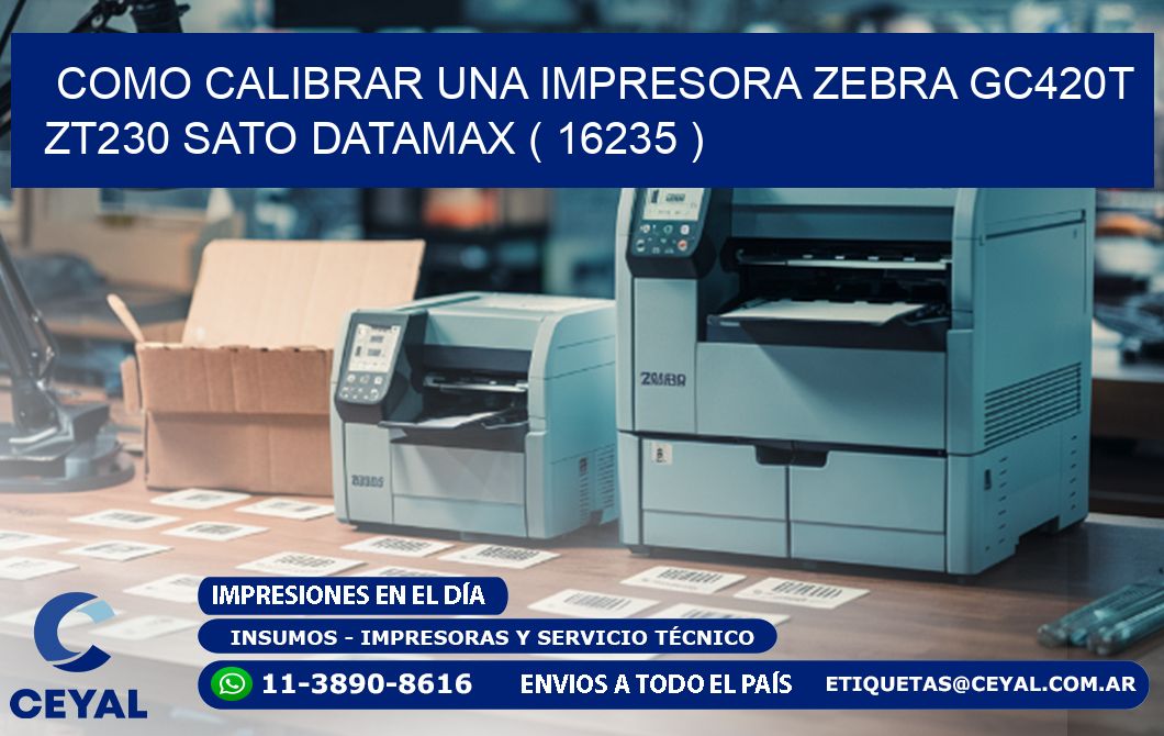 como calibrar una impresora zebra gc420t ZT230 SATO DATAMAX ( 16235 )