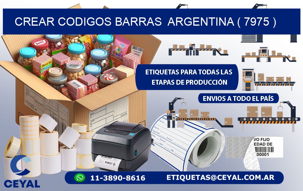 crear codigos barras argentina ( 7975 )