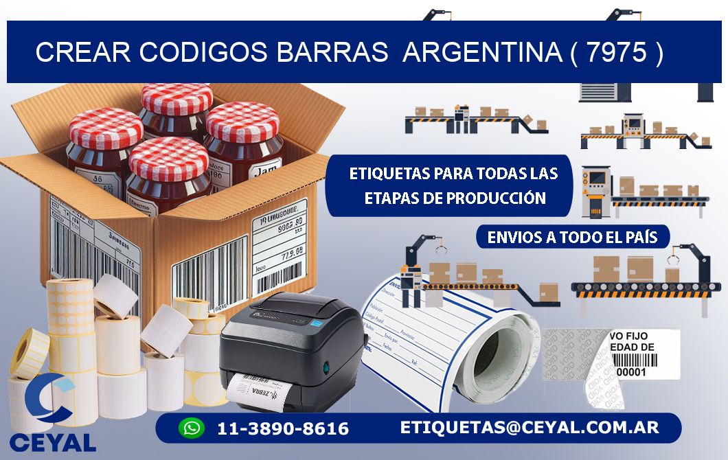 crear codigos barras argentina ( 7975 )