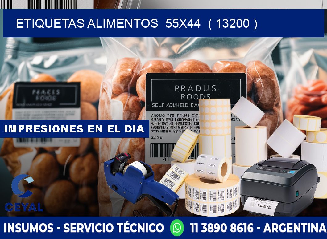 etiquetas alimentos  55x44  ( 13200 )
